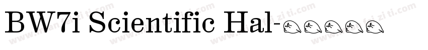 BW7i Scientific Hal字体转换